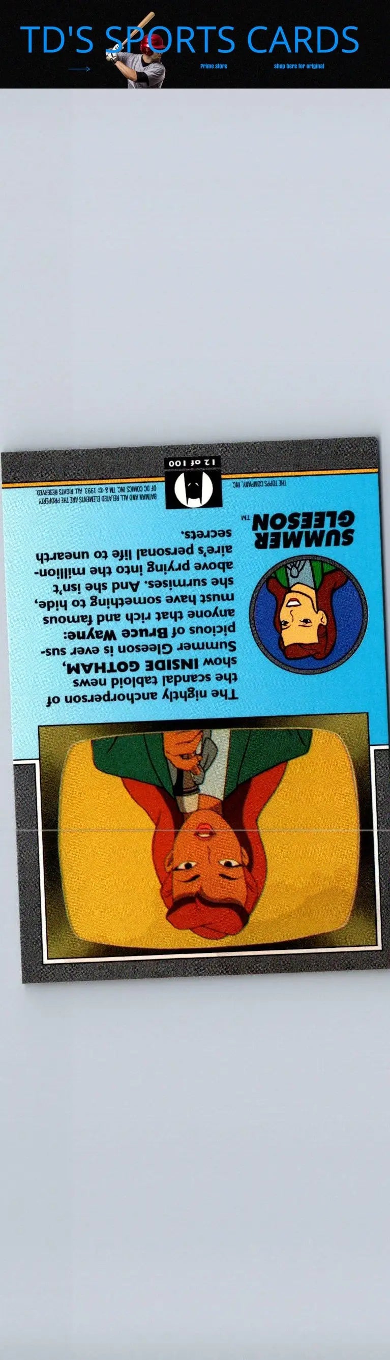 Summer Gleeson trading card from 1993 Topps Batman The Animated Series collection