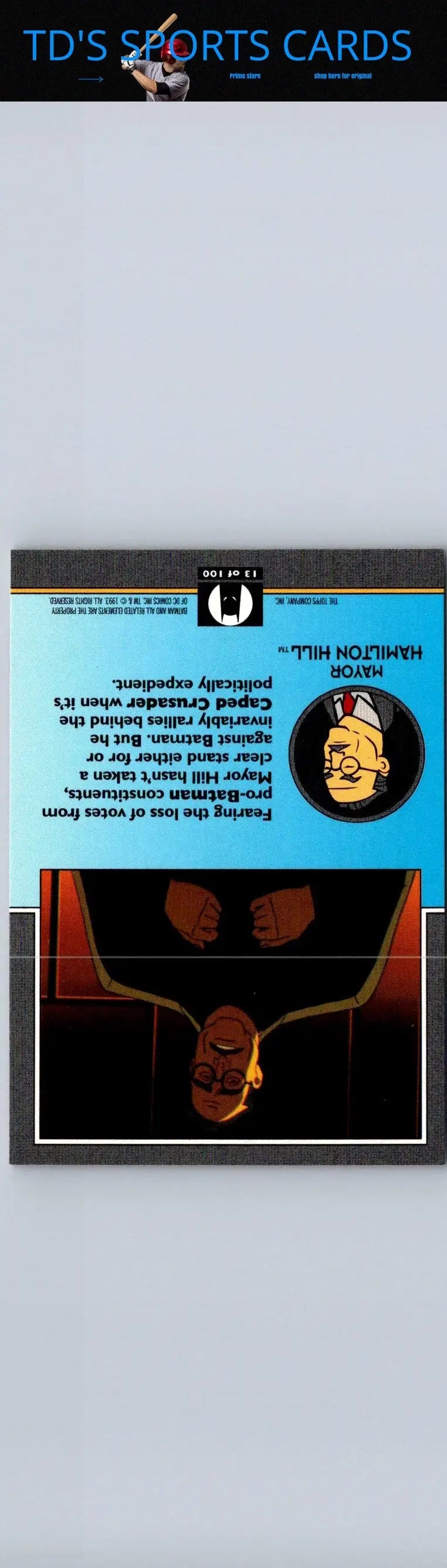 Haytor Hamilton Hill trading card from 1993 Topps Batman The Animated Series