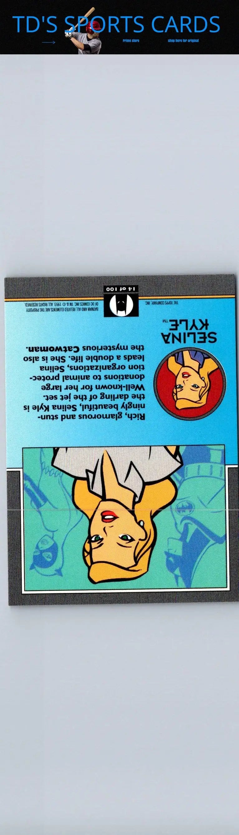 Selina Kyle pin from 1993 Topps Batman The Animated Series series