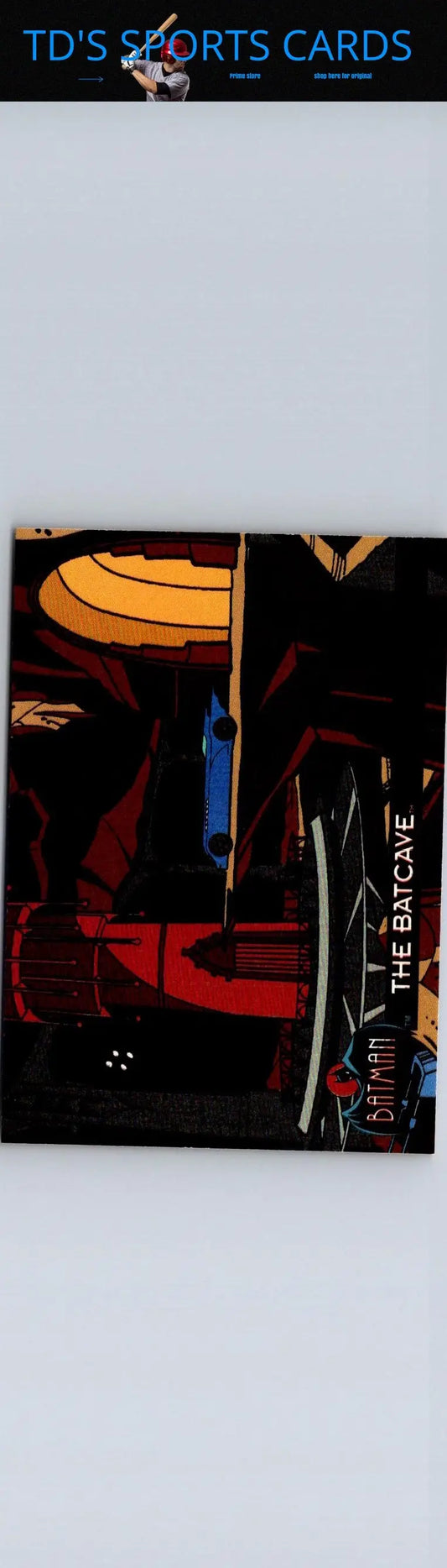 Batman The Batcave card from 1993 Topps Batman Animated Series featuring Wayne Manor