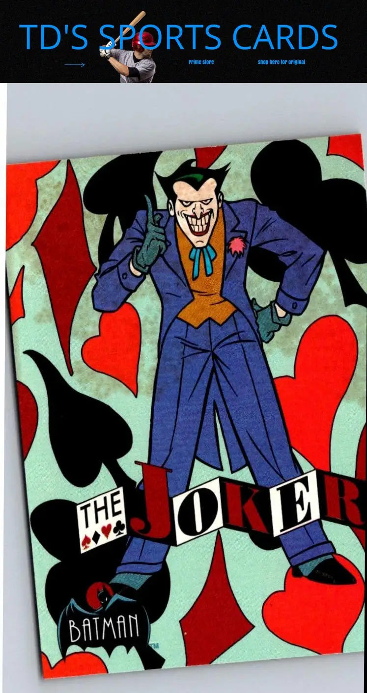 Topps Batman Animated Series Joker Card from 1993 Topps Batman trading card collection