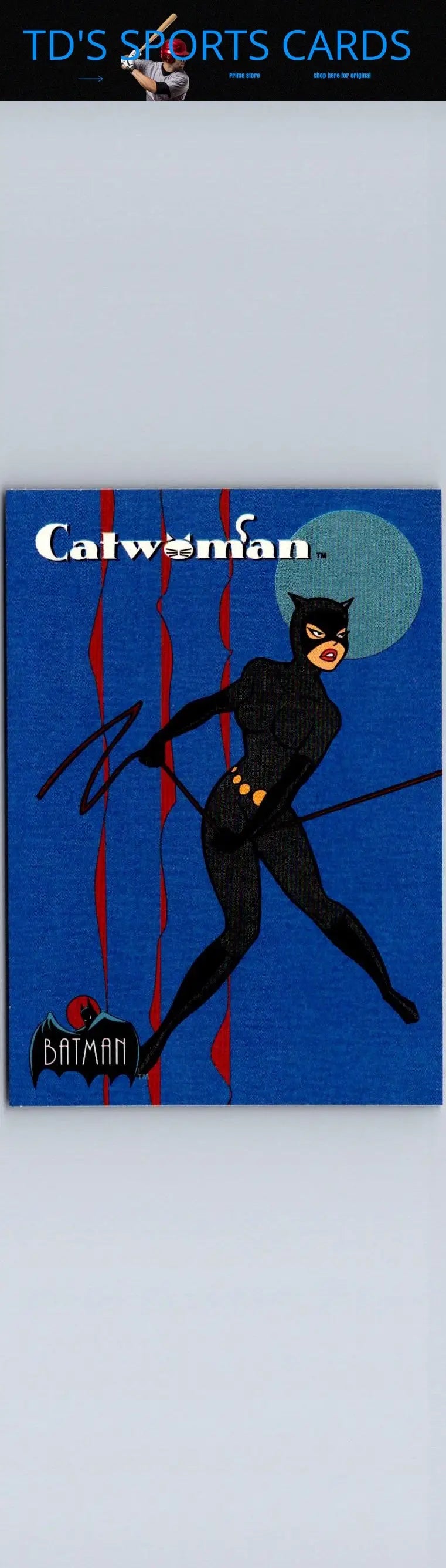 Comic book cover of Catwoman from 1993 Topps Batman The Animated Series series