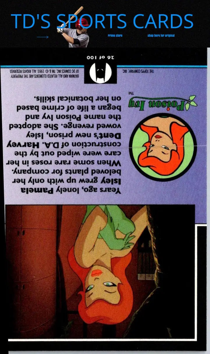 Poison Ivy trading card from 1993 Topps Batman The Animated Series collection