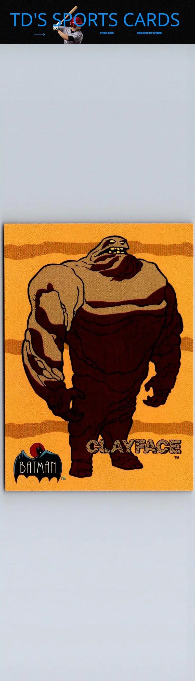 Clayface trading card from 1993 Topps Batman The Animated Series collection
