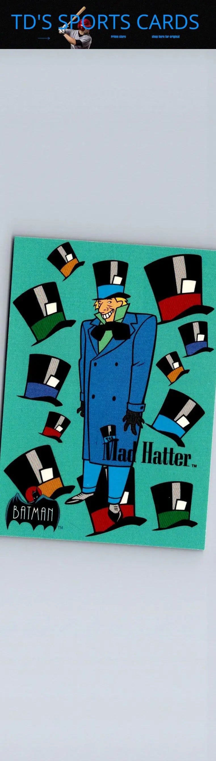 Batman Mad Hatter card from Topps Batman The Animated Series 1993 collection