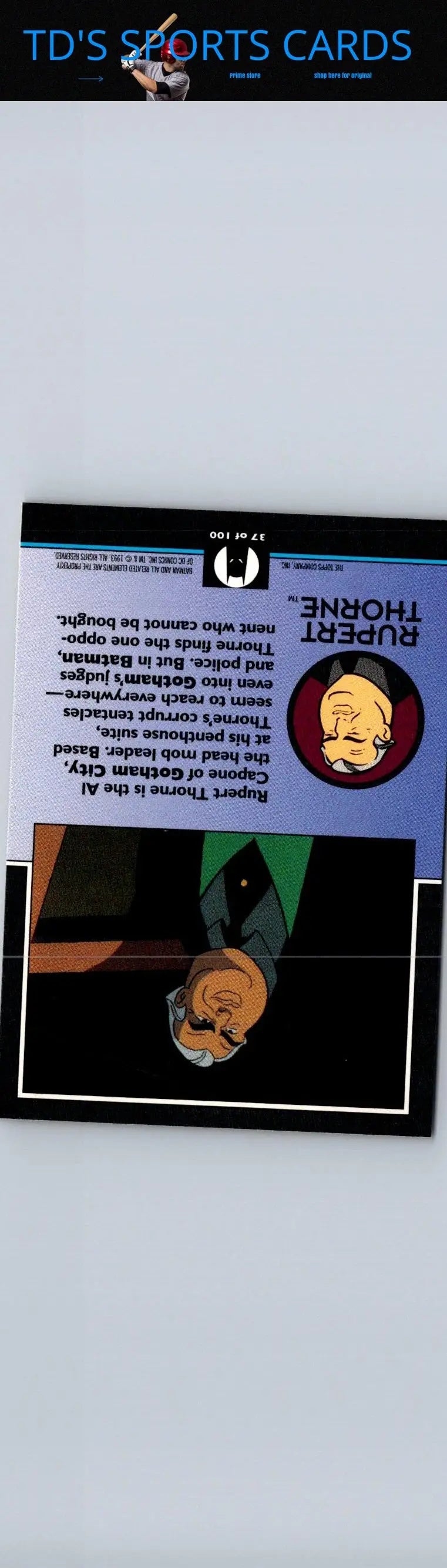 Rupert Thorne trading card from 1993 Topps Batman The Animated Series collection