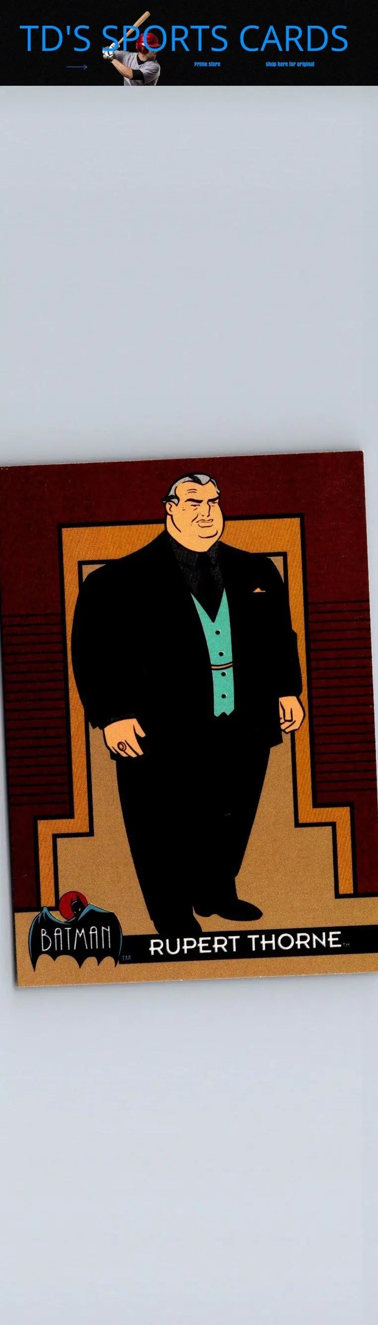 Rupert Thorne trading card from 1993 Topps Batman The Animated Series collection