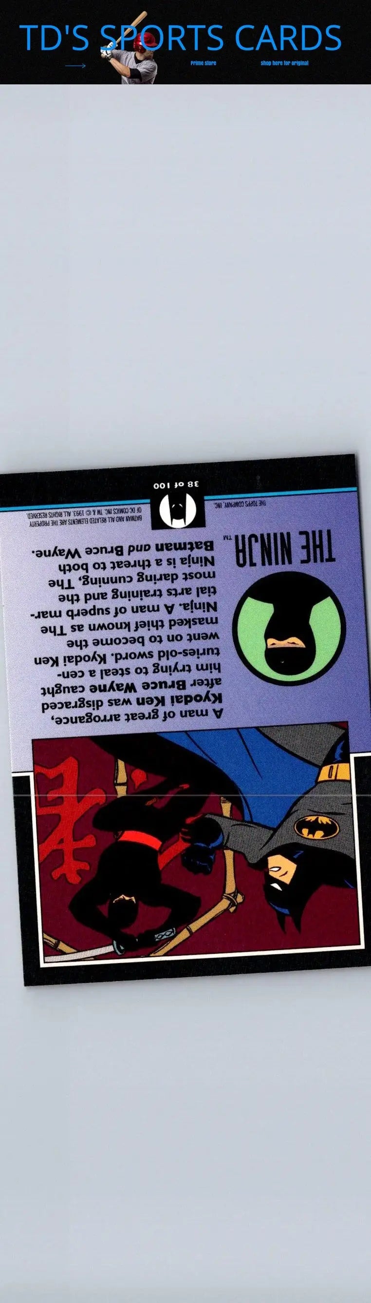 Batman trading card from 1993 Topps Batman The Animated Series collection