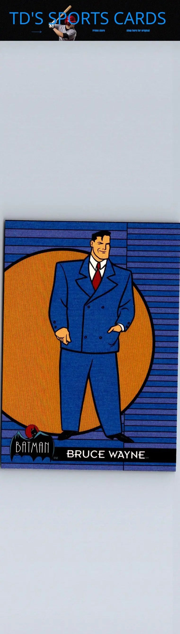 Bruce Wayne trading card from 1993 Topps Batman The Animated Series collection