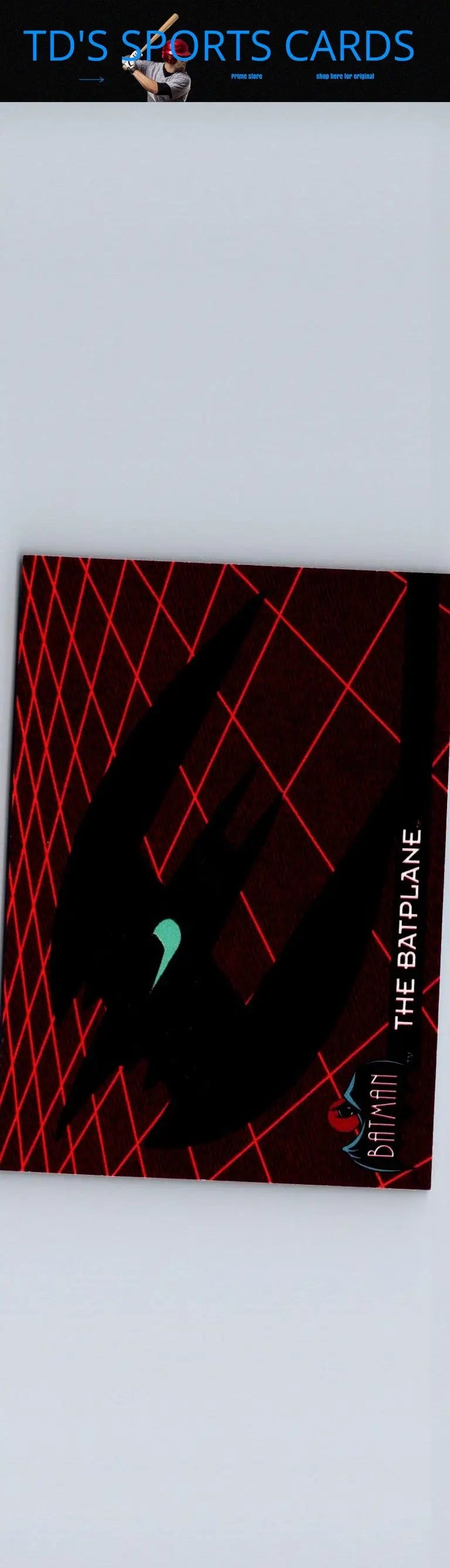 Batman Batplane trading card from 1993 Topps Batman The Animated Series collection