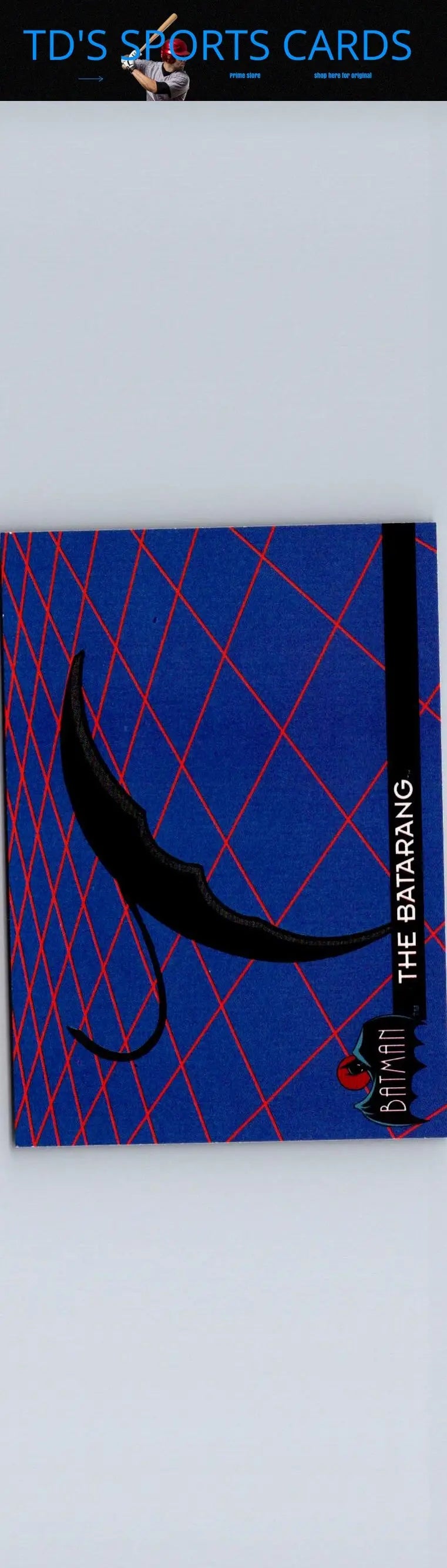 Batman Batarang trading card from 1993 Topps Batman The Animated Series collection