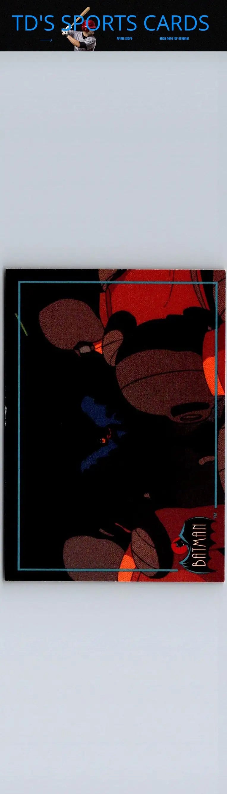 Batman trading card from 1993 Topps Batman animated series featuring leather wings design