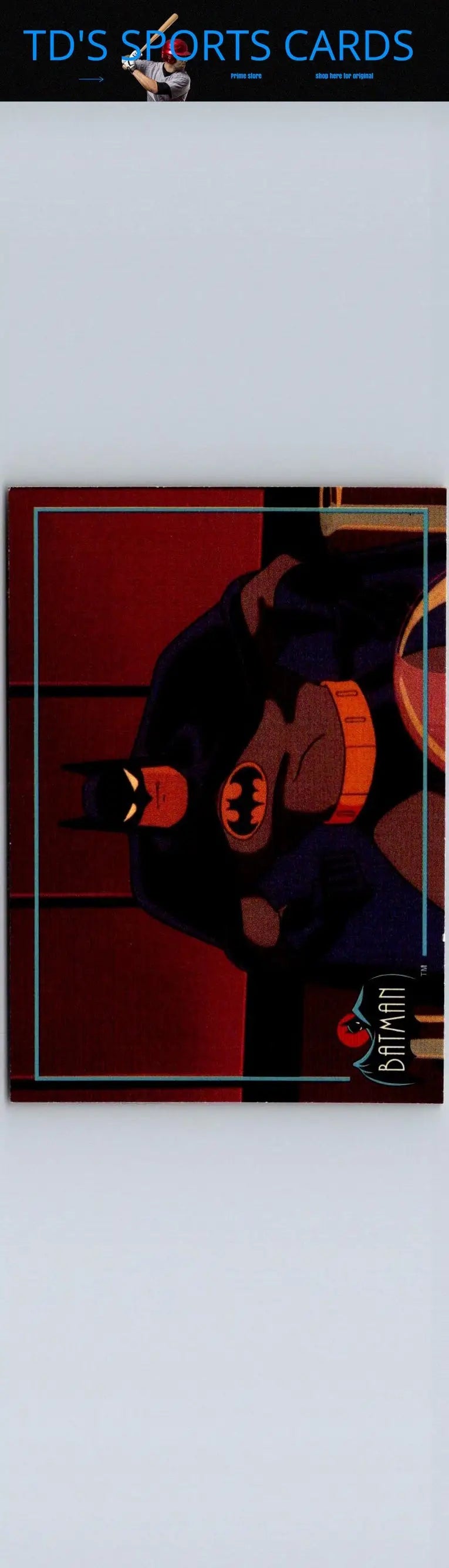 Batman trading card from 1993 Topps Batman The Animated Series featuring leather wings