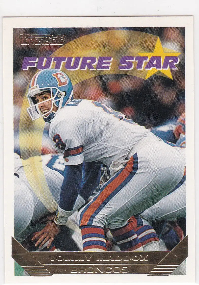 Tommy Maddox Future Stars Denver Broncos card from 1993 Topps Gold #124