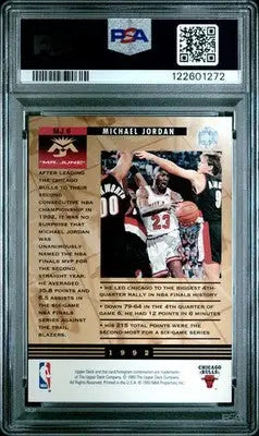 1993 Upper Deck MR. June Michael Jordan #MJ6 Back To Back Finals MVP PSA 6