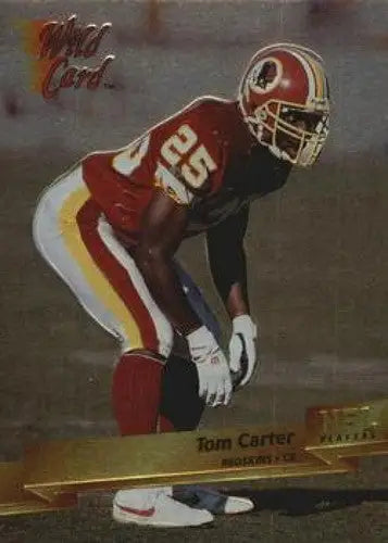 Tom Carter football card from 1993 Wild Card Superchrome series with original gloss