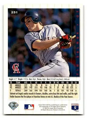 Tim Salmon 1994 Collector’s Choice #251 baseball card for trading card collectors