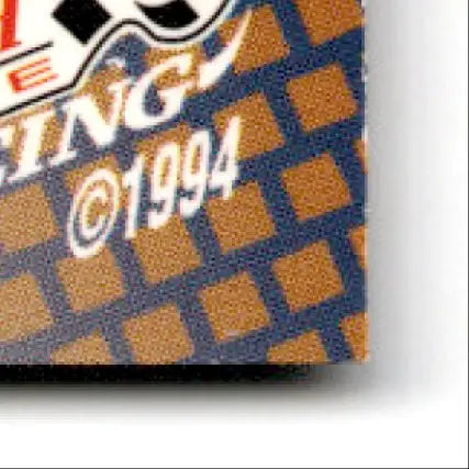 Patterned cardboard box with copyright date for 1994 Finish Line Racing Morgan Shepherd #42
