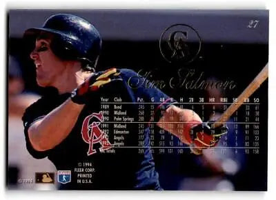 Tim Salmon 1994 Flair #27 baseball card from the popular trading cards collection