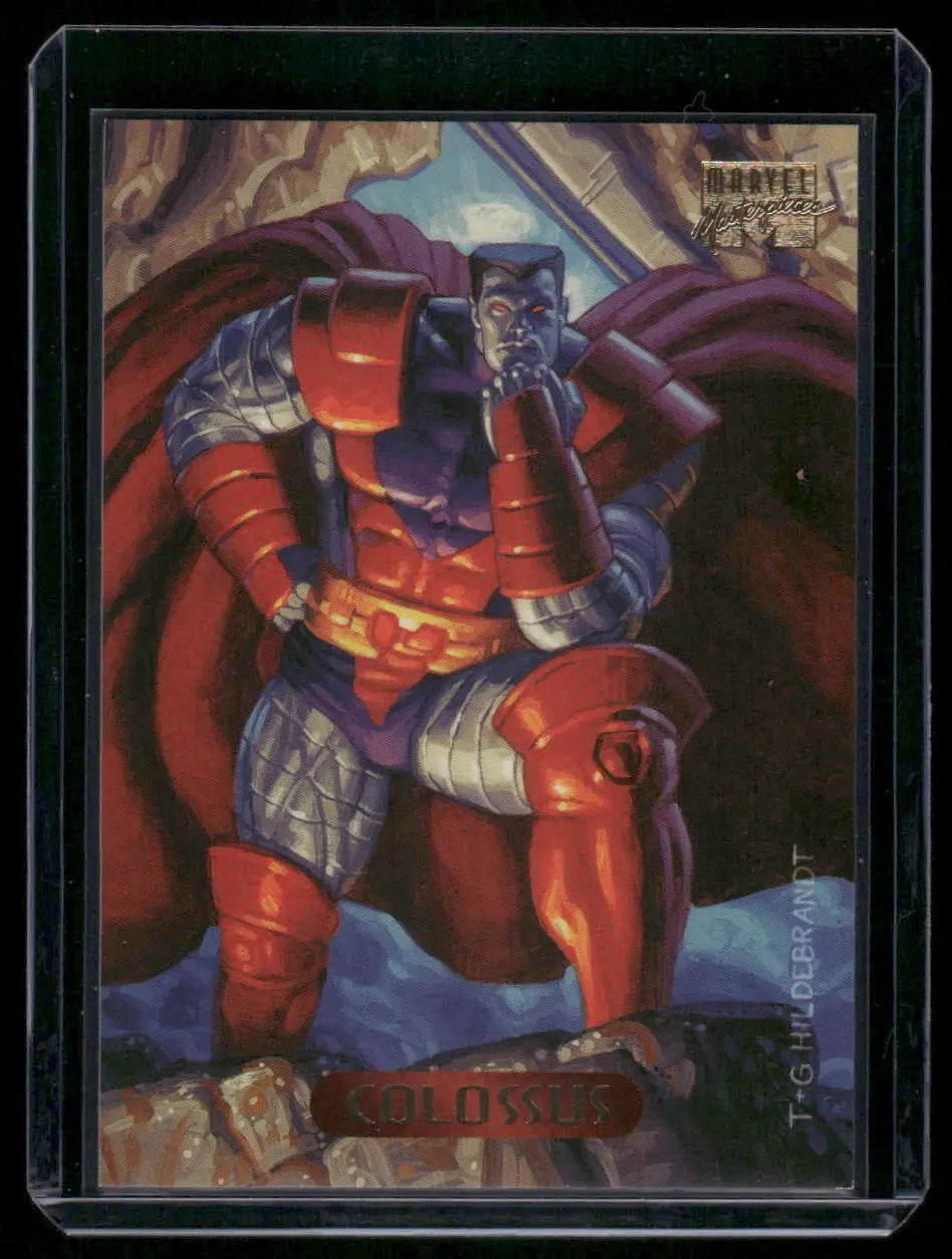 Marvel Masterpieces Colossus trading card in protective slab from 1994 Marvel Masterpieces