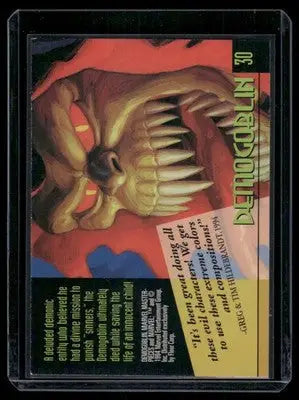 Collectible Marvel Masterpieces Demo Goblin trading card from 1994 Marvel Masterpieces series