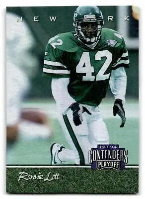 Ronnie Lott football card from 1994 Playoff Contenders trading cards collection