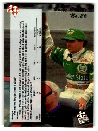 Original gloss Brett Bodine racing trading card from 1994 Press Pass Bodine racing cards product