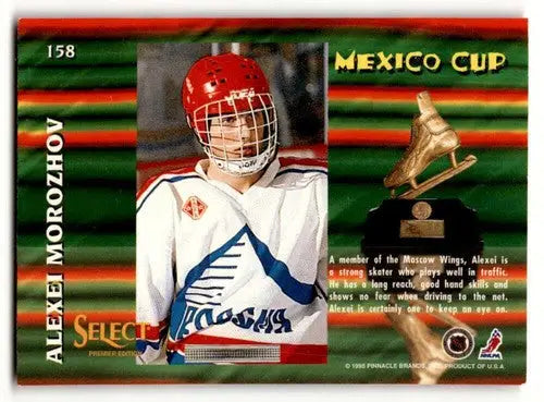 Original gloss hockey trading card of Alexei Morozhov Russia from 1994 Select