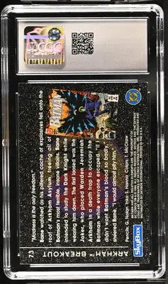 Graded Batman trading card from 1994 SkyBox Batman Saga of the Dark Knight Arkham Breakout