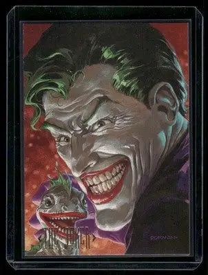Collectible SkyBox DC Comics Master Series Joker card with green creature illustration