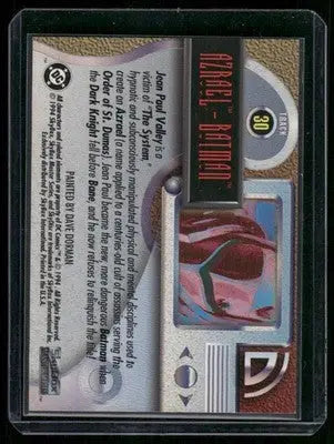 Collectible SkyBox DC Master Series Batman Azrael trading card in protective sleeve