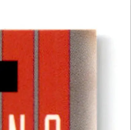 Red and grey abrasive sanding sponge for Skybox Football Impact Steve Young collectible
