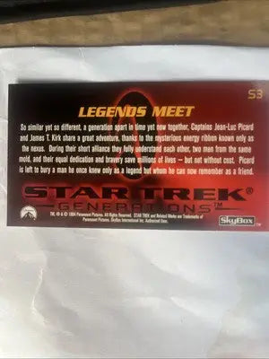 Skybox Star Trek Generations Movie Foil Inserts Card from 1994 collectible series