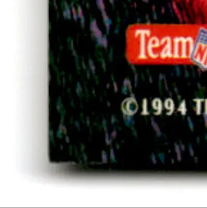 Dark textured Topps Football Stadium Club card corner with Steve Young logo and 1994 copyright