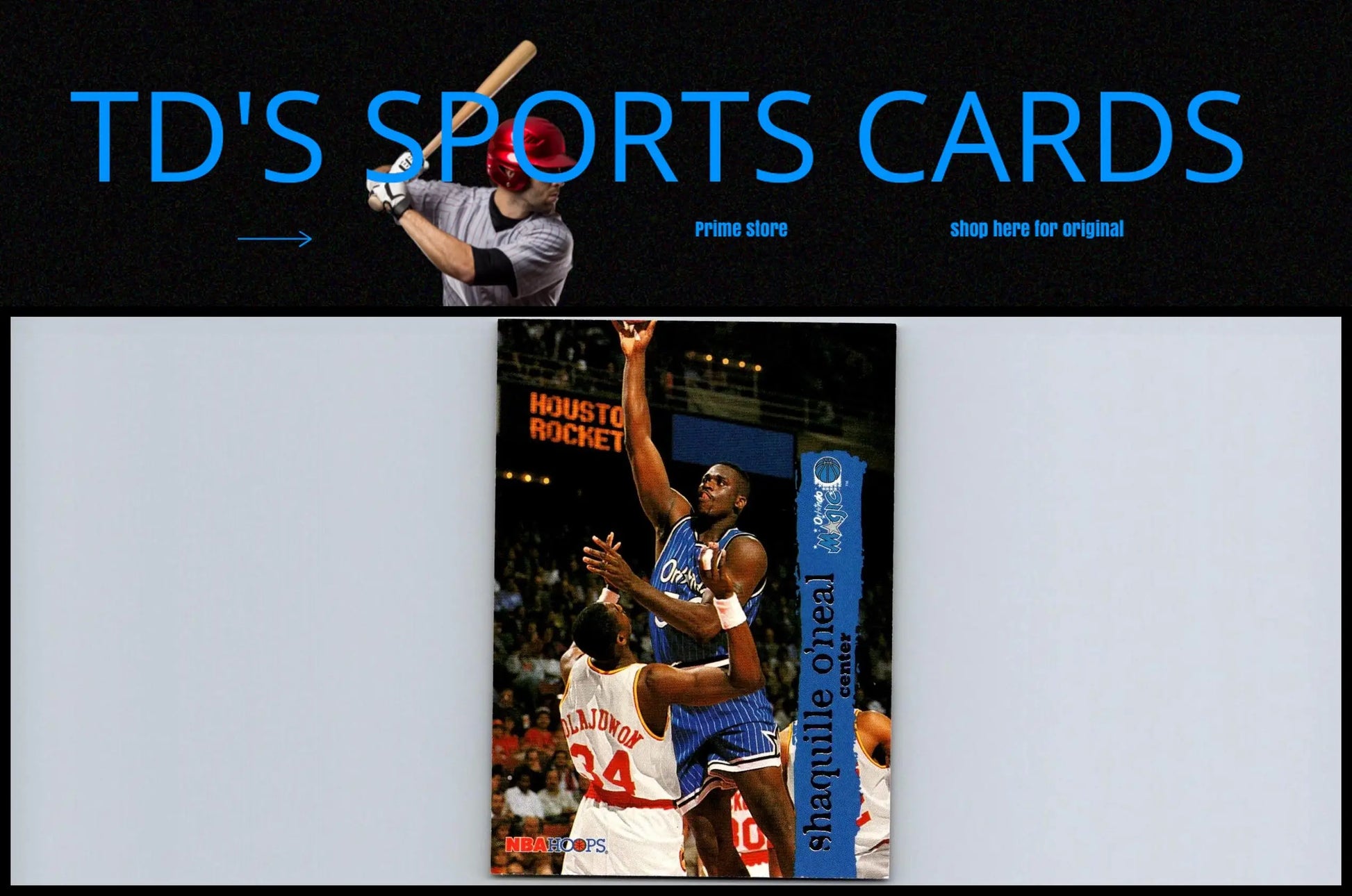 Shaquille O’Neal basketball card from 1995-96 Hoops trading cards collection