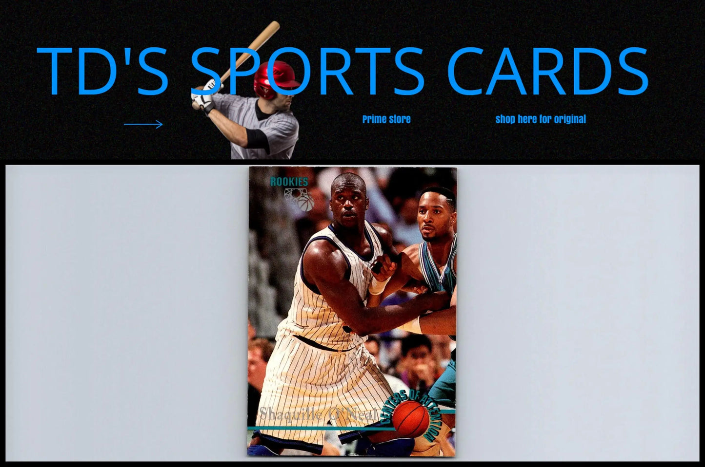 1995 Classic Rookies Shaquille O’Neal trading card featuring iconic basketball star