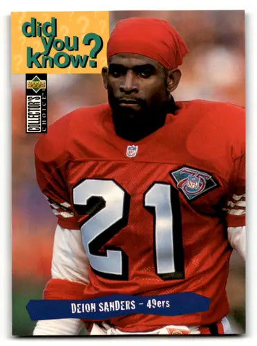 Original gloss Deion Sanders football card from 1995 Collector’s Choice Simply Sandoval
