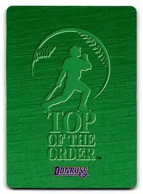Green baseball card of NNO Tim Salmon from 1995 Donruss Top of the Order