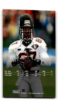 Football player in uniform featured on 1995 Flair #10 Bert Emanuel trading card
