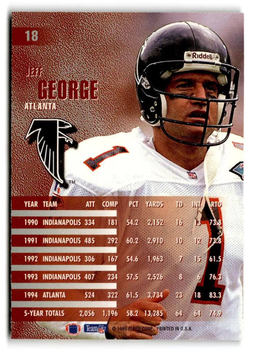 1995 Fleer #18 Jeff George - Trading Cards