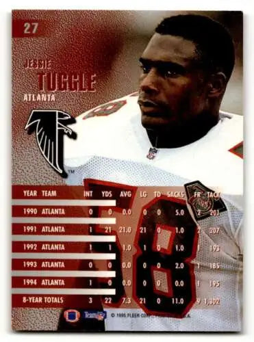 1995 Fleer #27 Jessie Tuggle Atlanta Falcons Football Card Original Gloss NM