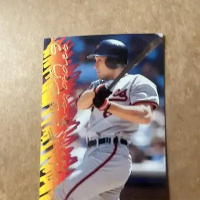 Baseball card featuring a batter from Fleer Complete 1995 Insert Set with Griffey and Thomas