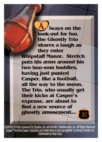 1995 Fleer Ultra Casper #27 trading card with original gloss from The Jokers Are Wild