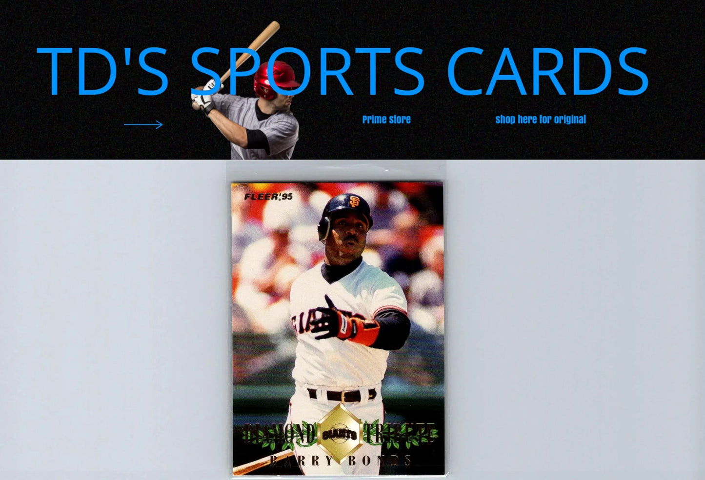 Barry Bonds baseball card from 1995 Fleer Update #3 Bonds Diamond Tribute