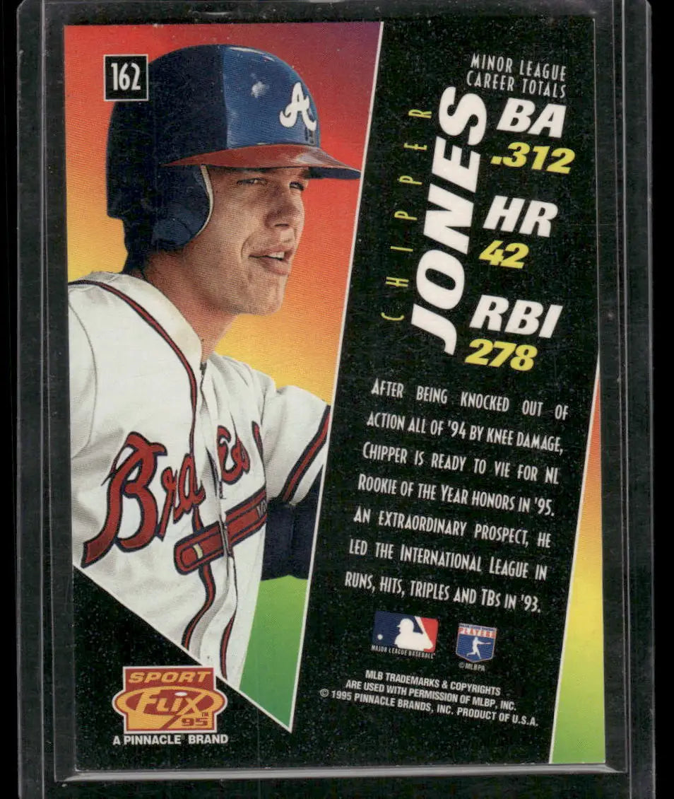 1995 Pinnacle Sportflix Rookie Chipper Jones #162 Baseball