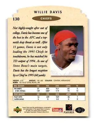 Willie Davis Football Card from 1995 SP Championship #130 Willie Davis Die Cuts