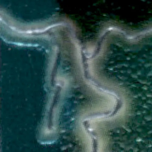 Silver-colored intricate circuit trace on dark green substrate for Topps Football Finest Steve Young card