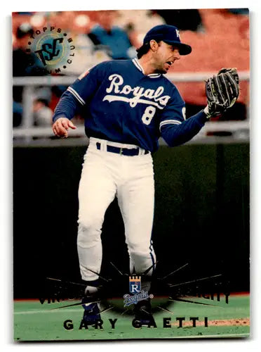 Original gloss Gary Gaetti baseball card from Topps Stadium Club Virtual Reality series