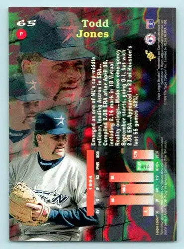 1995 Topps Stadium Club Virtual Reality #65 Todd Jones NM-MT Astros ID:72193 - Trading Cards