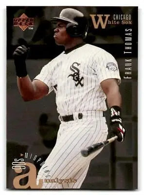 Frank Thomas 1995 Upper Deck #105 trading card showcasing the legendary player